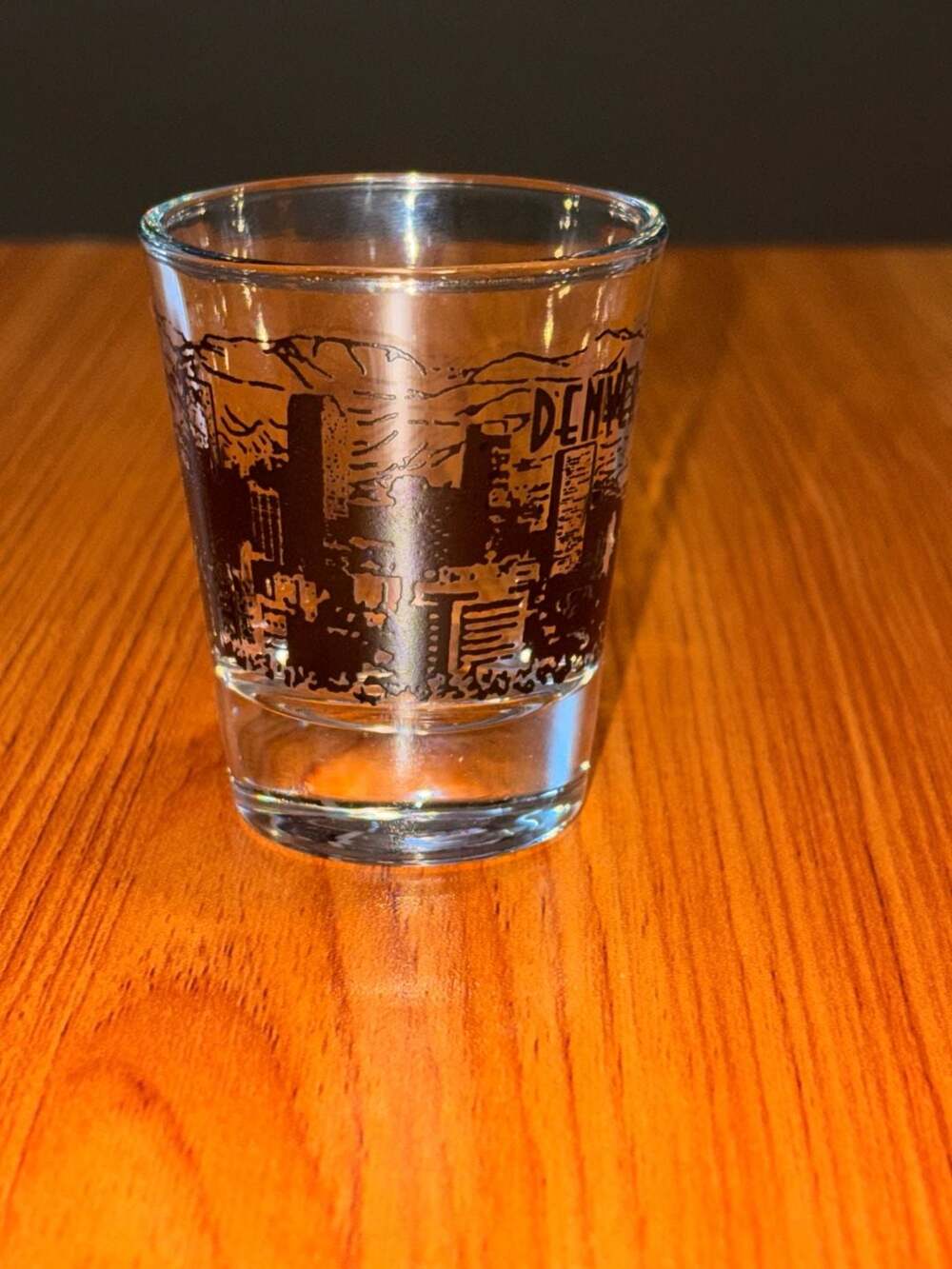 Vintage Denver Colorado Skyline Souvenir Shot Glass